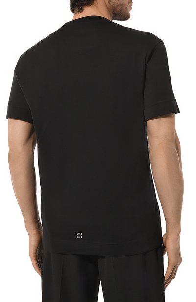 Хлопковая футболка GIVENCHY черного цвета по цене 63400 руб., арт. BM716G3YEL, фото 4 Хлопковая футболка GIVENCHY, арт. BM716G3YEL, фото 4