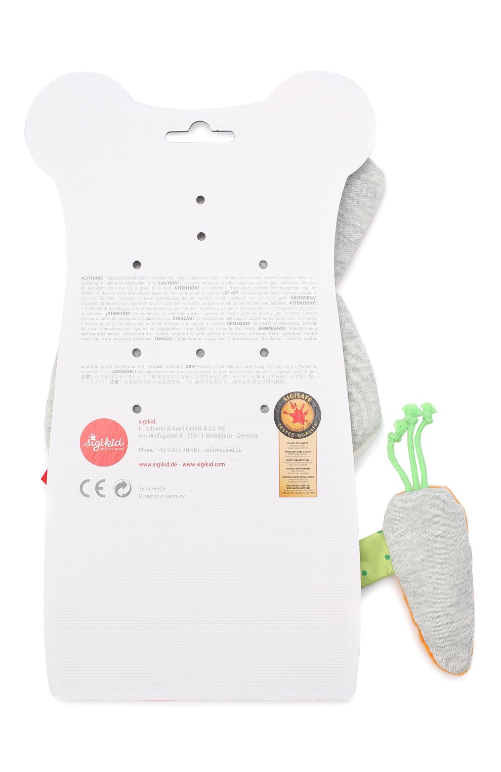 Развивающий комфортер кролик SIGIKID розового цвета по цене 1830 руб., арт. 42517, фото 2 Развивающий комфортер кролик SIGIKID, арт. 42517, фото 2