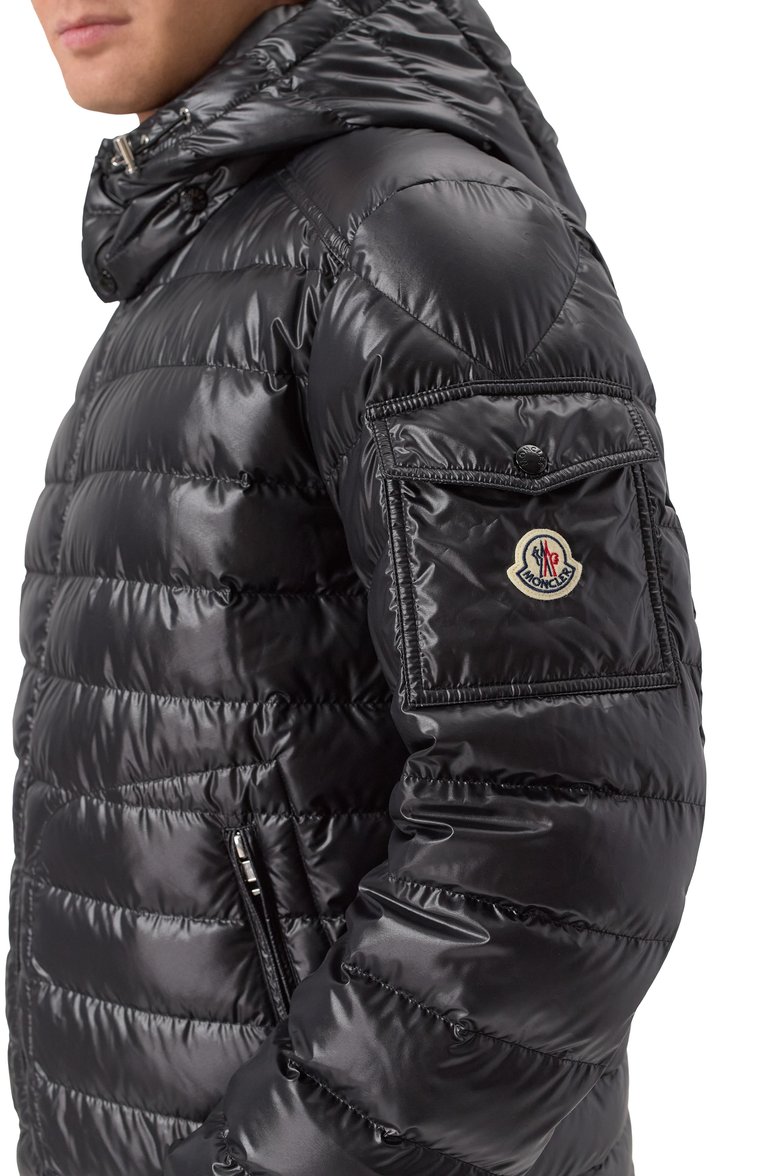 Мужская пуховая куртка lauros MONCLER черного цвета, арт. 1A00020/595ZJ | Фото 5 (Материал подклада: Синтетический материал; Длина (верхняя одежда): Короткие; Материал внешний: Синтетический материал; Материал утеплителя: Пух и перо; Рукава: Длинные; Мужское Кросс-КТ: Куртка-пуховая; Кросс-КТ: Куртка, Утепленные; Стили: Кэжуэл)