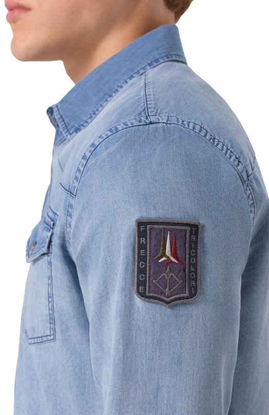Джинсовая рубашка Aeronautica Militare 251CA1281CT3527 Голубой  251CA1281CT3527 Фото 5