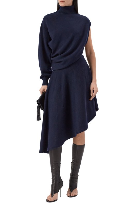Шерстяное платье Alaia AA9R2847K160C Синий  AA9R2847K160C Фото 2