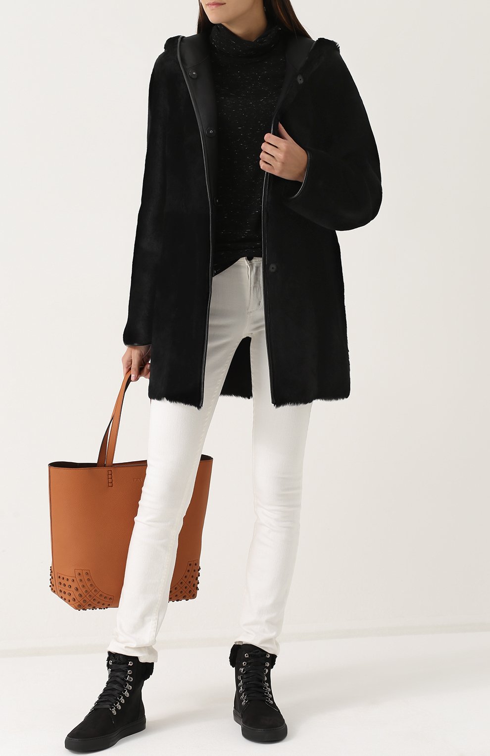 Шуба с капюшоном из овчины ESCADA, арт. 5024612, фото 2