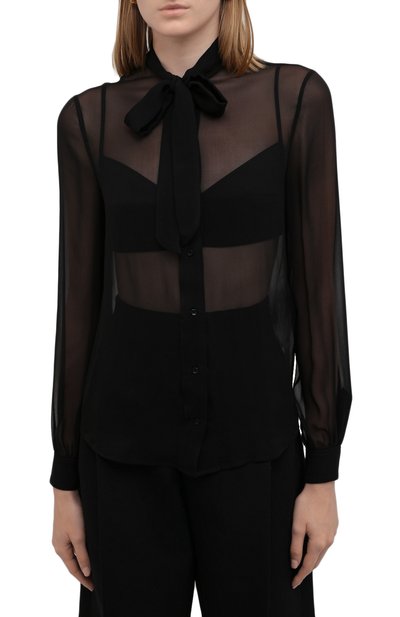 Шелковая блузка SAINT LAURENT, арт. 660892/Y115W, фото 3