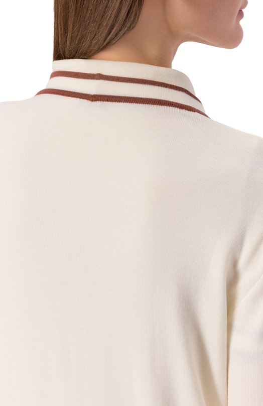 Шерстяной кардиган Kiton D61701 Кремовый  D61701 Фото 5