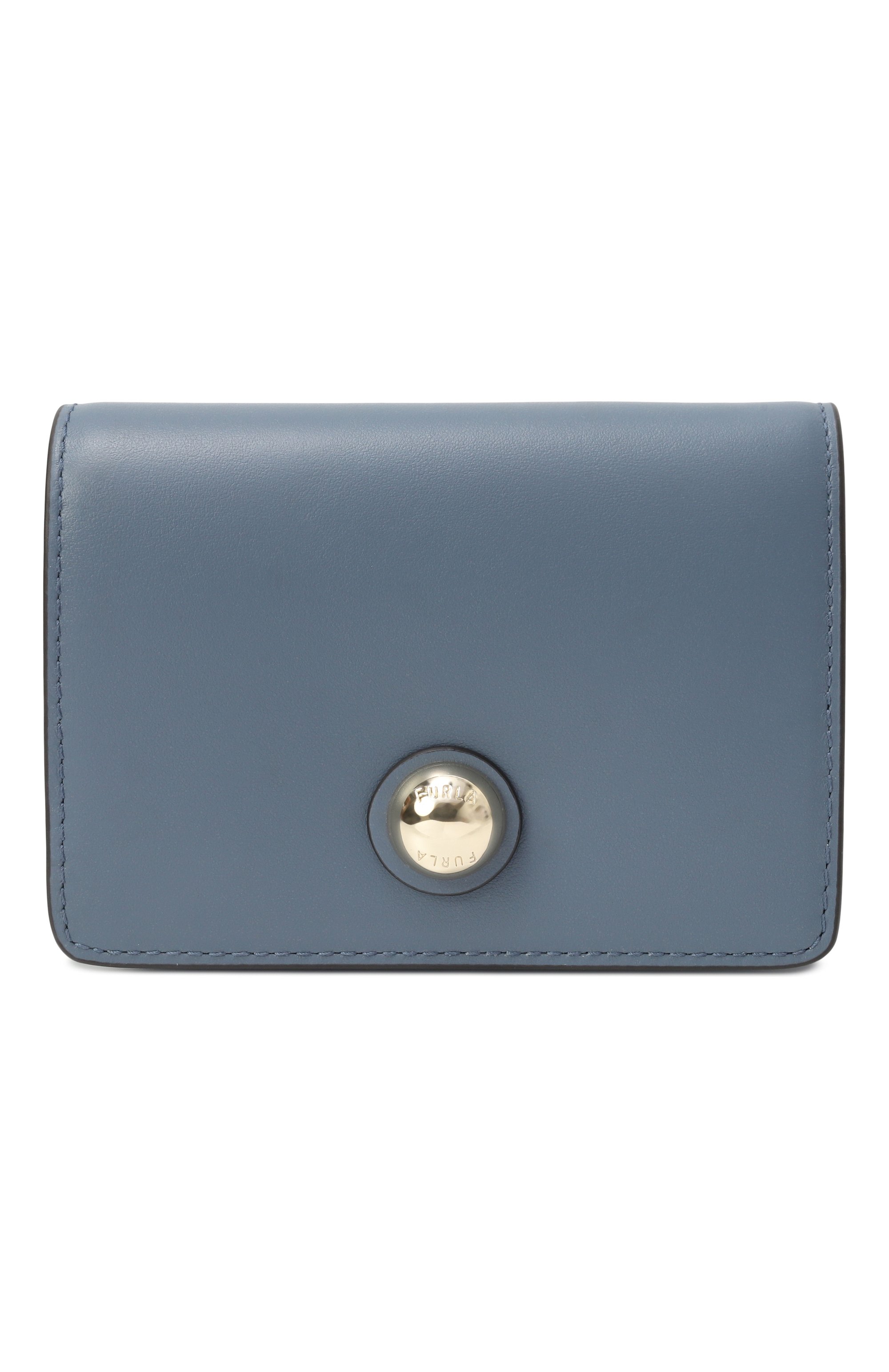 Кожаное портмоне FURLA голубого цвета по цене 18500 руб., арт. WP00442/AX0733, фото 1 Кожаное портмоне FURLA, арт. WP00442/AX0733, фото 1