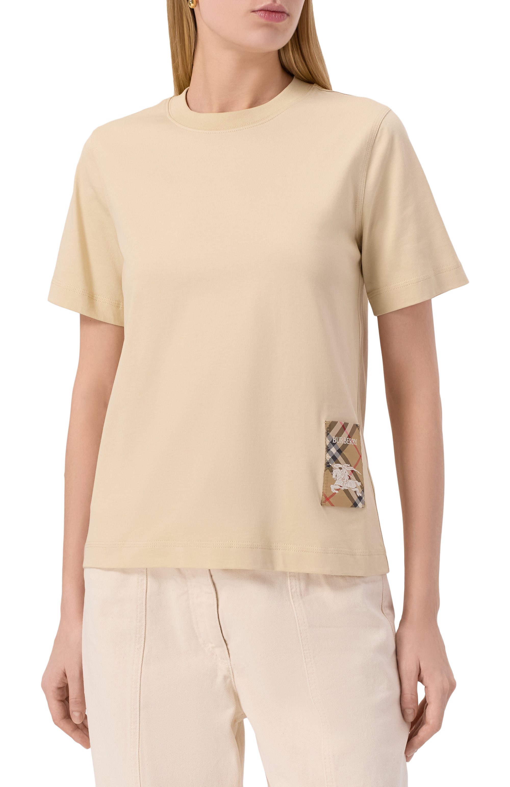 Хлопковая футболка BURBERRY, арт. 8103506, фото 3