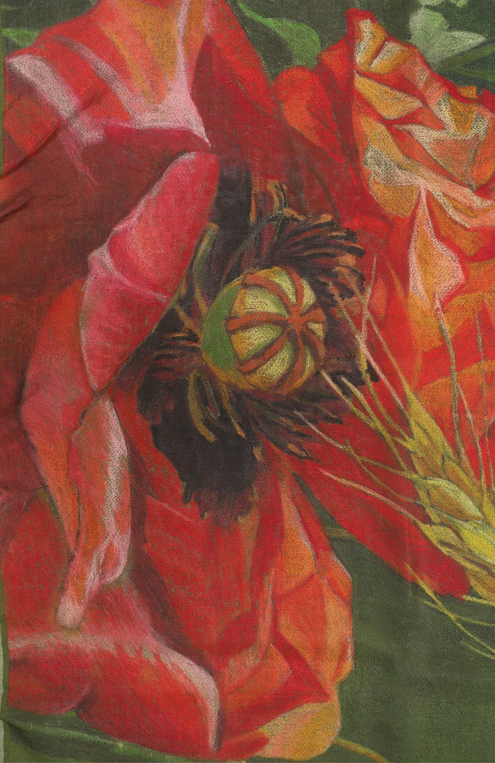 Шелковая шаль маки GOURJI, арт. 91140637/9151108, фото 4