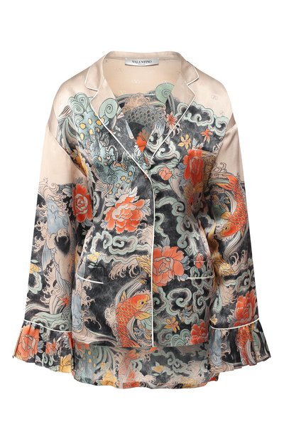 Шелковая рубашка VALENTINO, арт. SB3AB0Z14P7, фото 1
