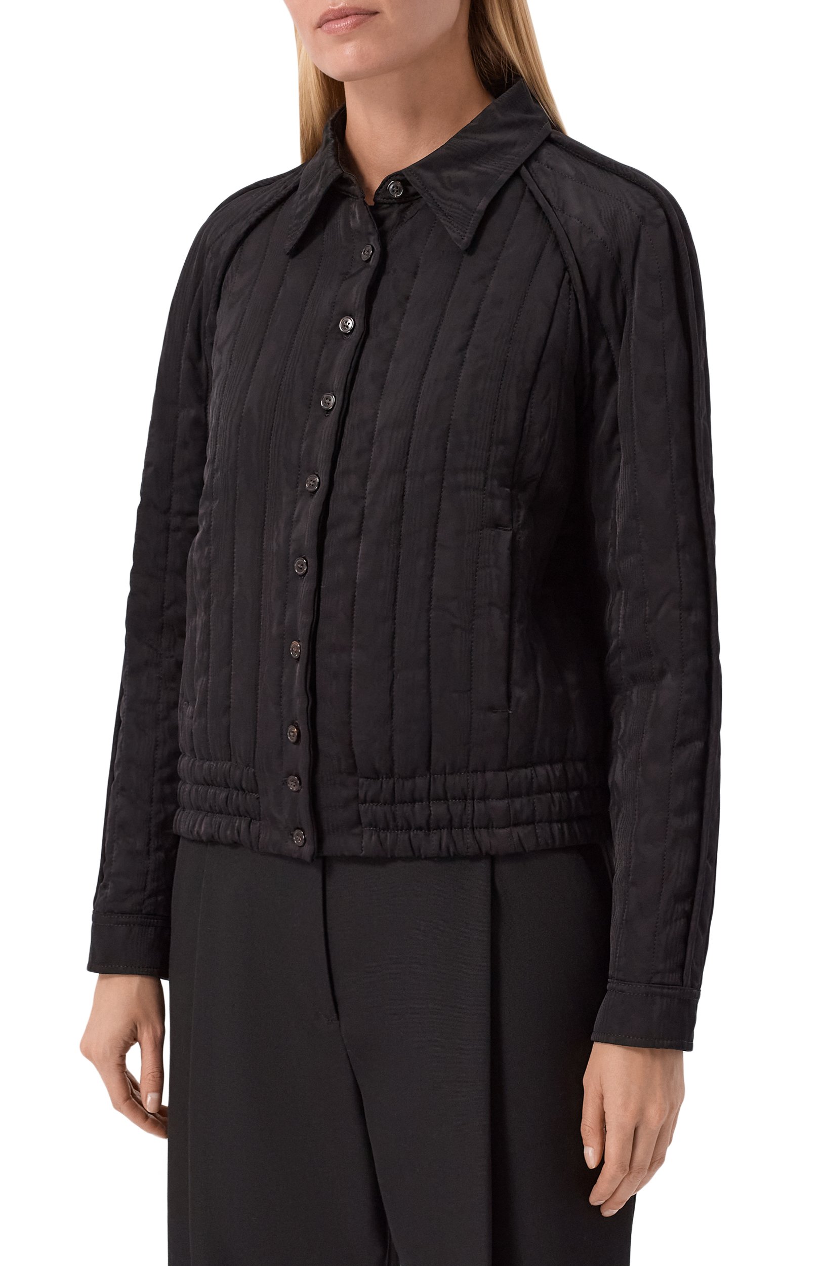 Бомбер из вискозы DRIES VAN NOTEN черного цвета по цене 199500 руб., арт. 262-130500/4024, фото 3 Бомбер из вискозы DRIES VAN NOTEN, арт. 262-130500/4024, фото 3