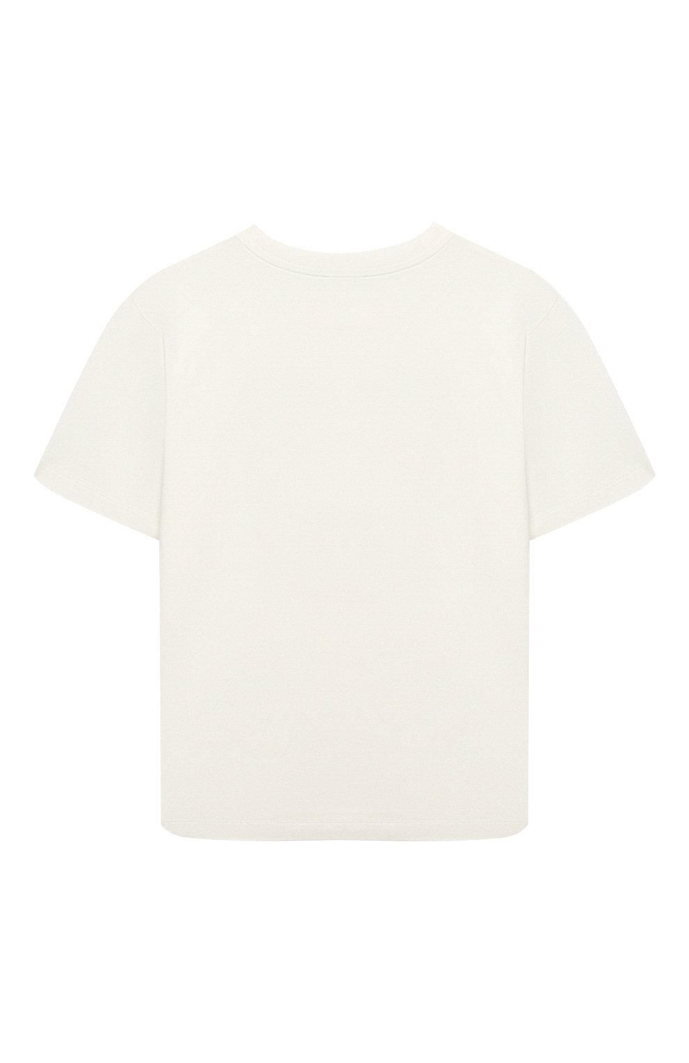 Хлопковая футболка MOSCHINO молочного цвета по цене 8755 руб., арт. HBM060/LBA10/4-8, фото 2 Хлопковая футболка MOSCHINO, арт. HBM060/LBA10/4-8, фото 2