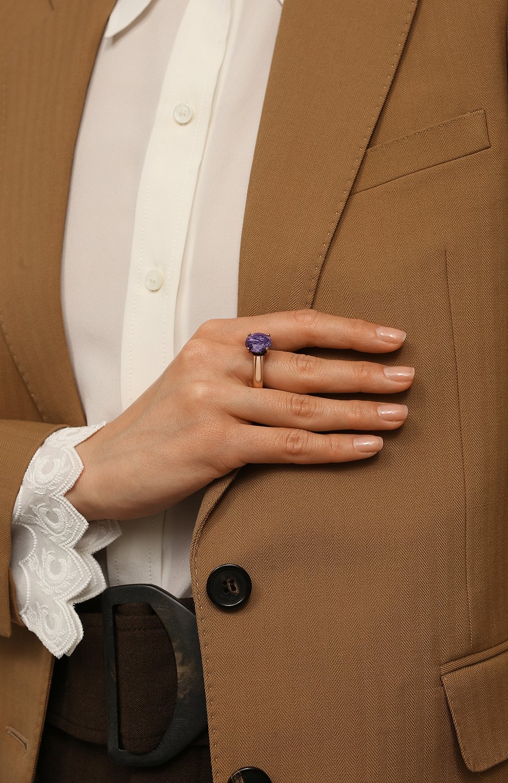 Кольцо cartoon с чароитом MOONKA, арт. cr-r-chr, фото 2