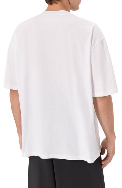 Хлопковая футболка DIEGO VENTURINO белого цвета по цене 21250 руб., арт. DVTS0AFB, фото 4 Хлопковая футболка DIEGO VENTURINO, арт. DVTS0AFB, фото 4