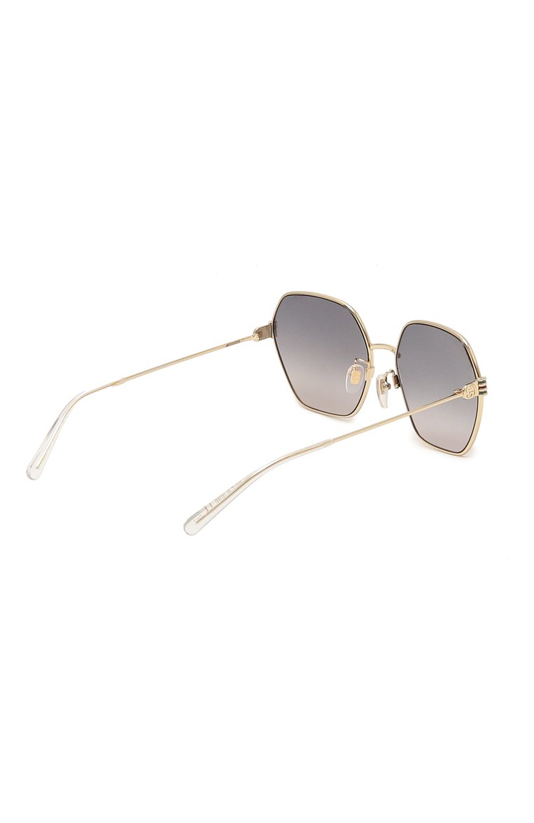 Женские солнцезащитные очки GUCCI черного цвета, арт. GG1285SA 001 | Фото 4 (Нос: Не проставлено; Региональные ограничения белый список (Axapta Mercury): Не проставлено; Тип очков: С/з; Материал: Металл; Очки форма: Квадратные; Оптика Гендер: оптика-женское)