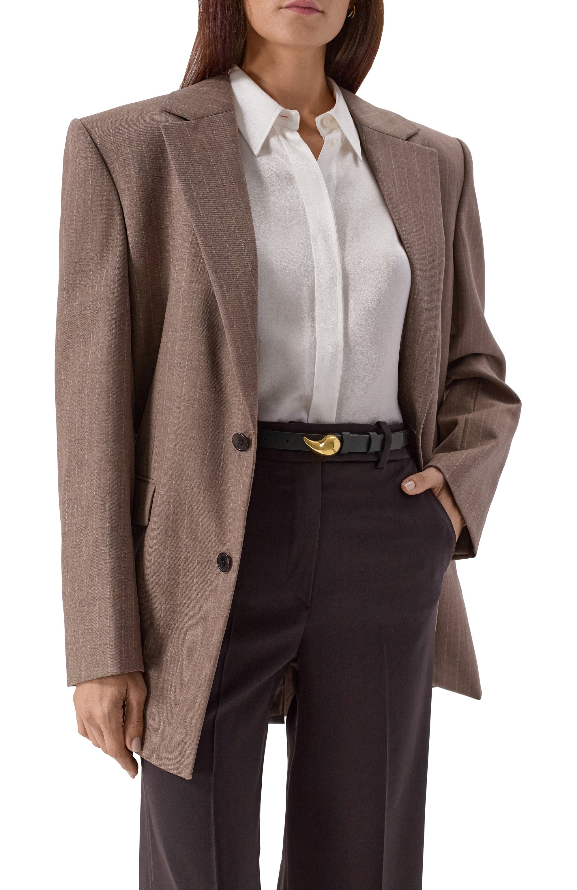 Кожаный ремень BOTTEGA VENETA темно-коричневого цвета по цене 73500 руб., арт. 843894/VALK0, фото 2 Кожаный ремень BOTTEGA VENETA, арт. 843894/VALK0, фото 2