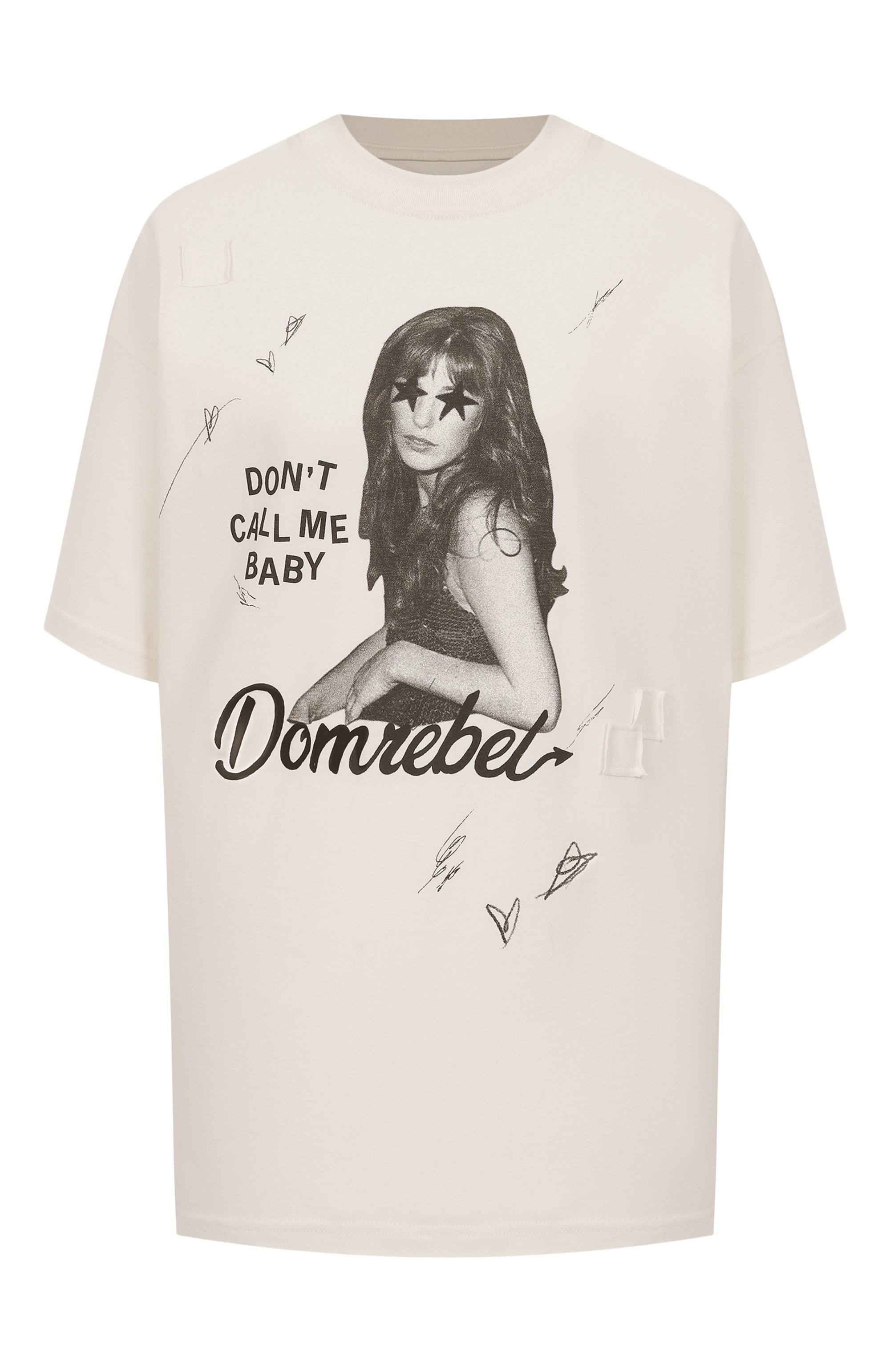 Хлопковая футболка DOMREBEL, арт. CALL ME T-SHIRT, фото 1