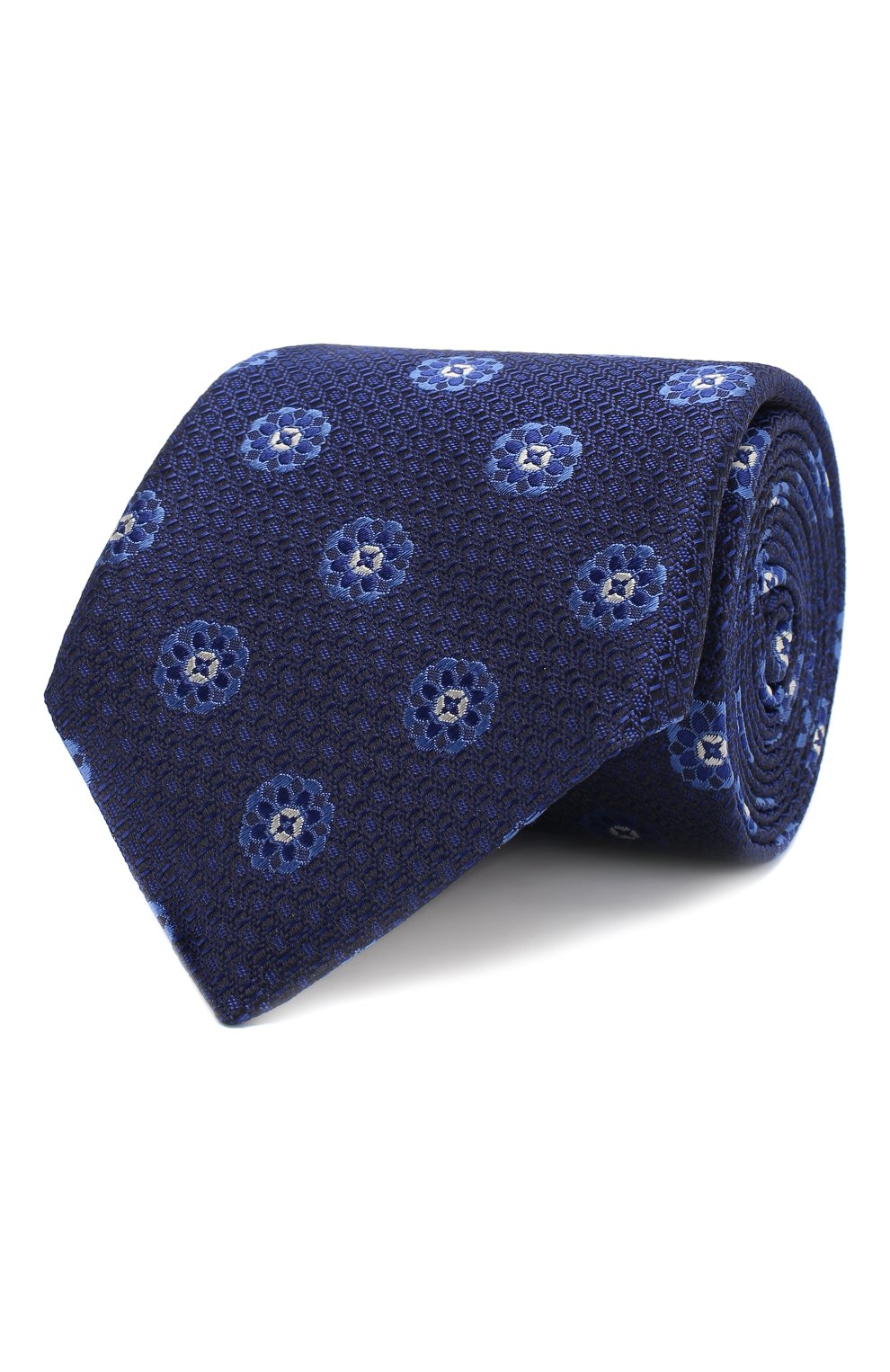 Шелковый галстук CANALI темно-синего цвета по цене 8995 руб., арт. 18/HJ02038, фото 1 Шелковый галстук CANALI, арт. 18/HJ02038, фото 1