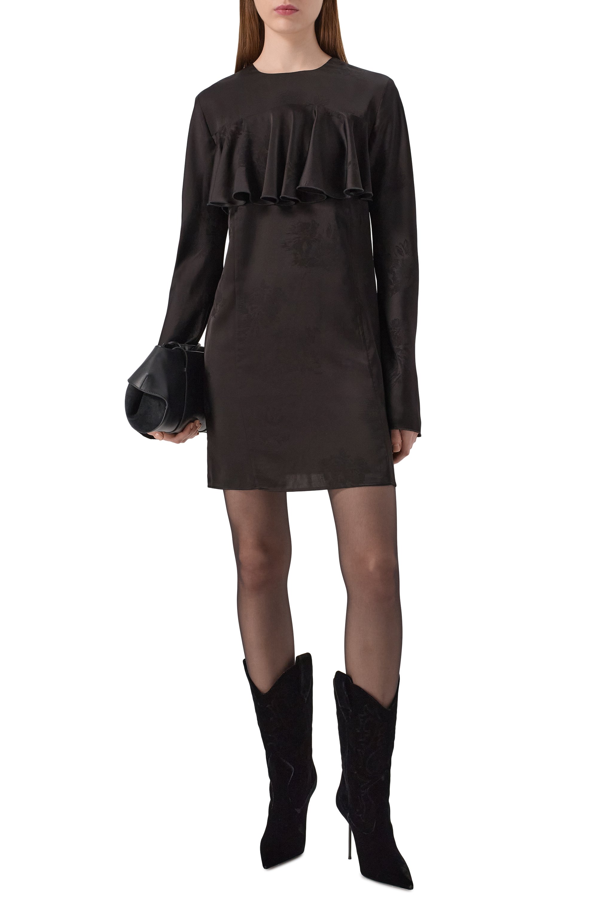 Атласное платье GANNI, арт. W0792, фото 2