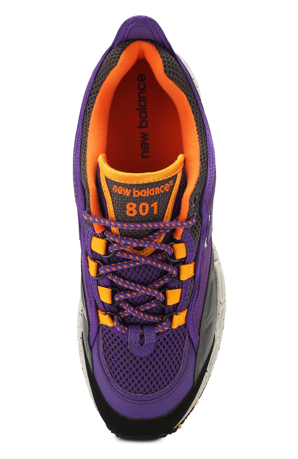 Мужские кроссовки 801 NEW BALANCE фиолетового цвета, арт. ML801NEA/D | Фото 5 (Материал внешний: Экокожа, Текстиль; Кросс-КТ: Спорт; Материал сплава: Проставлено; Материал утеплителя: Без утеплителя; Подошва: Массивная; Драгоценные камни: Проставлено; Стили: Спорт)