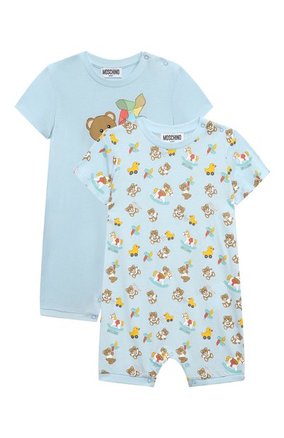 Комплект из двух песочников MOSCHINO голубого цвета по цене 18200 руб., арт. MUY06T/LAB92, фото 1 Комплект из двух песочников MOSCHINO, арт. MUY06T/LAB92, фото 1