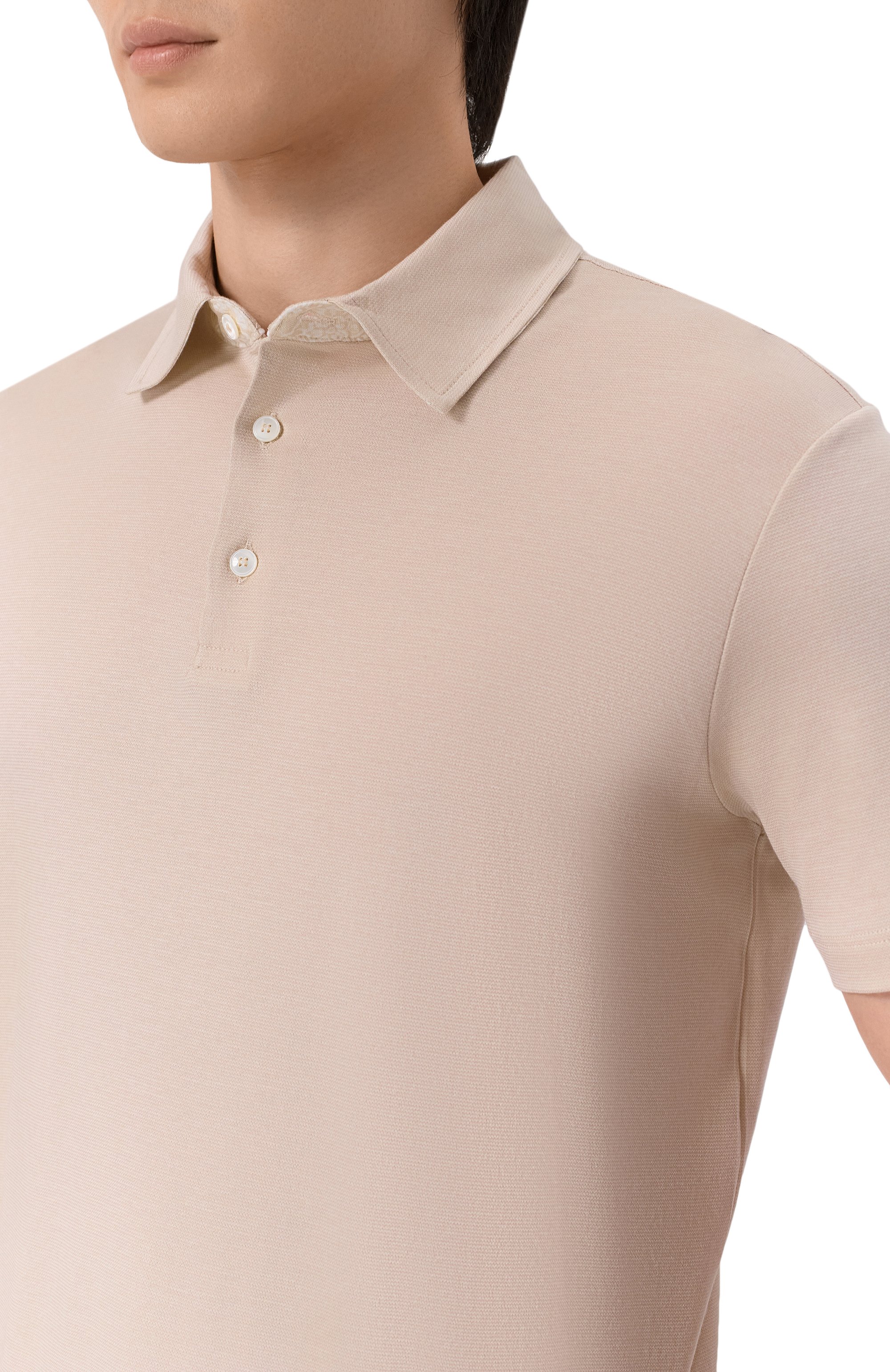 Поло из хлопка и лиоцелла PAUL&SHARK светло-бежевого цвета по цене 29150 руб., арт. 26411253, фото 5 Поло из хлопка и лиоцелла PAUL&SHARK, арт. 26411253, фото 5
