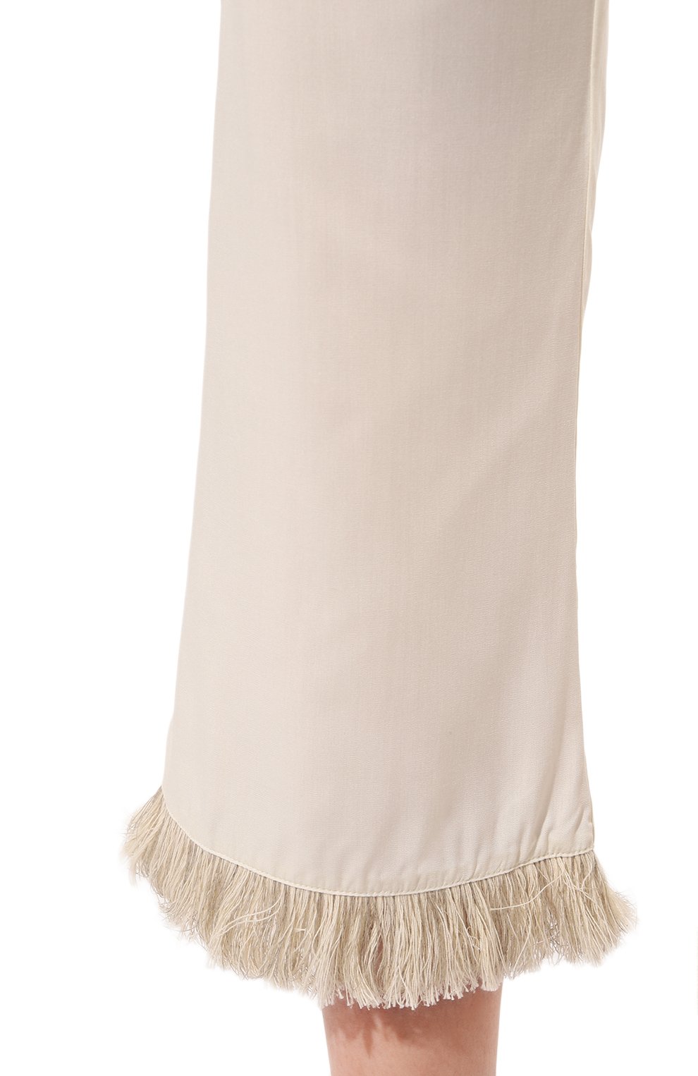 Брюки из вискозы DNUD PARIS кремового цвета по цене 21340 руб., арт. B2417, фото 5 Брюки из вискозы DNUD PARIS, арт. B2417, фото 5