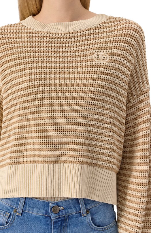 Свитер из вискозы Twinset 251TP3321 Бежевый  251TP3321 Фото 5