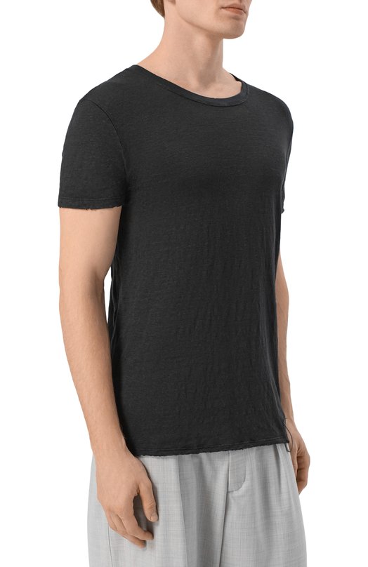 Льняная футболка Never Enough 2B5M036-148/MTH068 K346 Чёрный  2B5M036-148/MTH068 K346 Фото 3