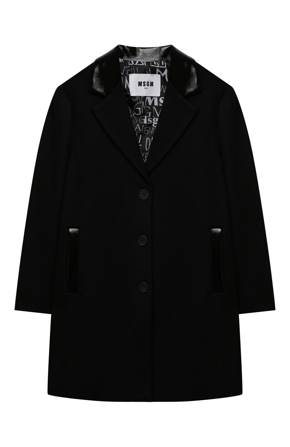 Шерстяное пальто MSGM KIDS, арт. MS027797, фото 1