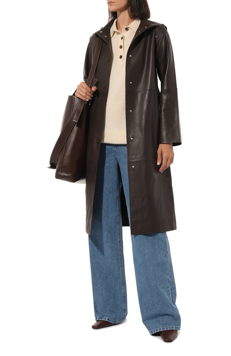 Кожаный плащ YVES SALOMON, арт. 23EYG22011APXX_SET, фото 2