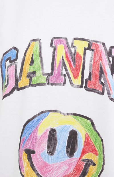 Хлопковая футболка GANNI, арт. T2797, фото 5