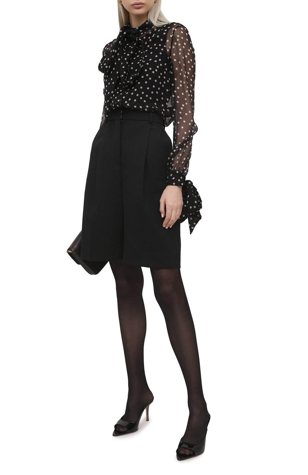 Шелковая блузка SAINT LAURENT, арт. 640877/Y5C42, фото 2