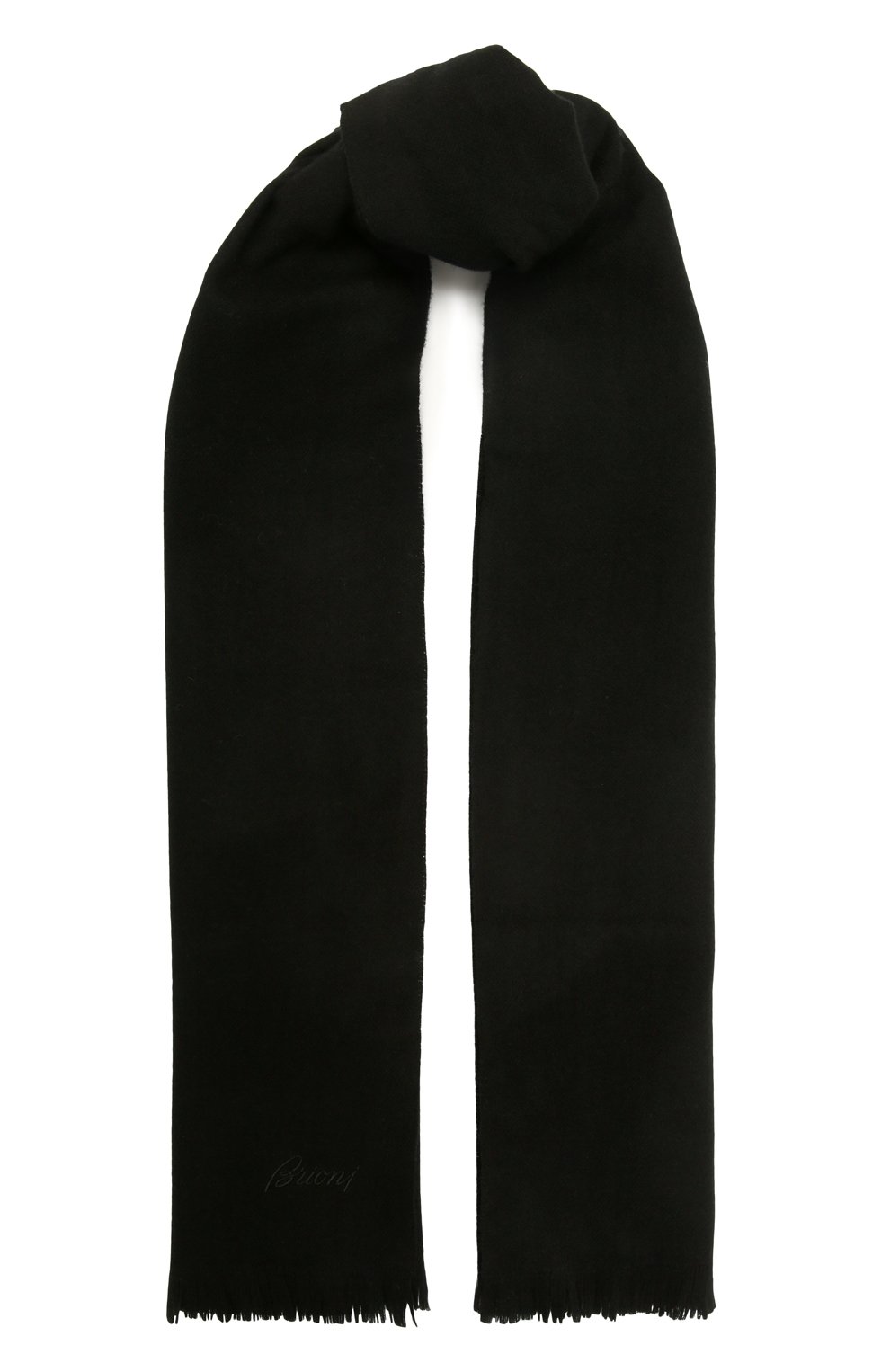 Шерстяной шарф BRIONI черного цвета по цене 69800 руб., арт. 03RC00/09AL9, фото 1 Шерстяной шарф BRIONI, арт. 03RC00/09AL9, фото 1