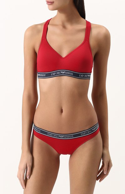 Хлопковые трусы с эластичным поясом EMPORIO ARMANI, арт. 162948/8P317, фото 2
