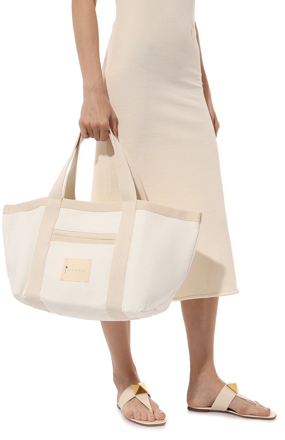 Сумка-шопер MANEBI белого цвета по цене 11650 руб., арт. B 0.1 AT, фото 2 Сумка-шопер MANEBI, арт. B 0.1 AT, фото 2