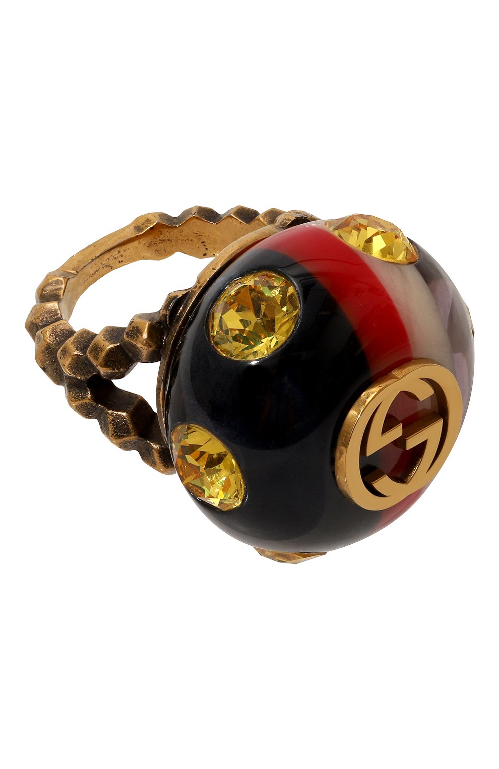 Кольцо GUCCI разноцветного цвета по цене 62100 руб., арт. 539113 I4259, фото 1 Кольцо GUCCI, арт. 539113 I4259, фото 1