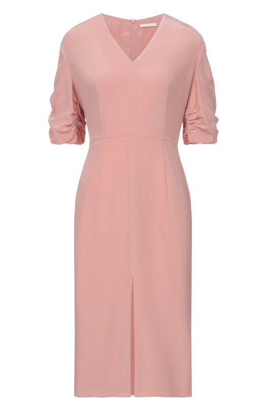 Шелковое платье 12 STOREEZ 137136 Розовый 137136