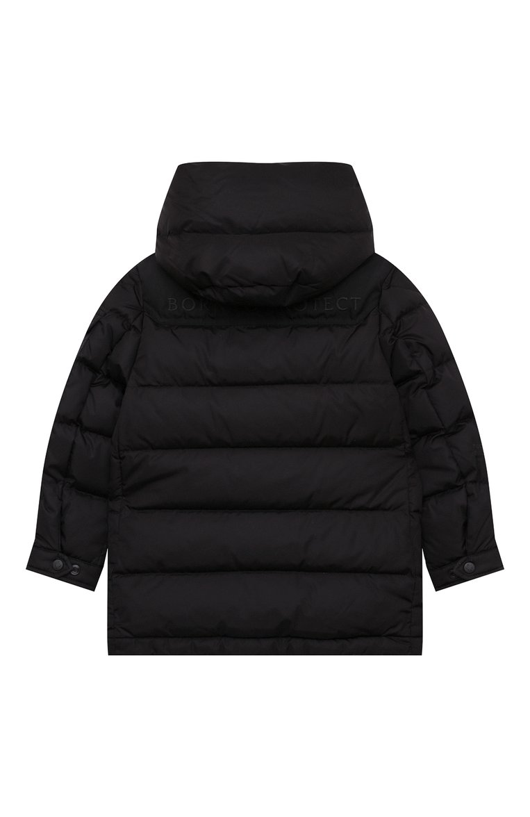 Мужского пуховая куртка junzo MONCLER черного цвета, арт. H1-954-1A000-97-539ZD/8-10A | Фото 2 (Материал подклада: Синтетический материал; Материал внешний: Синтетический материал; Материал утеплителя: Пух и перо; Мальчики Кросс-КТ: Пуховик-верхня�я одежда; Кросс-КТ: Зима; Нос: Не проставлено; Региональные ограничения белый список (Axapta Mercury): Не проставлено)