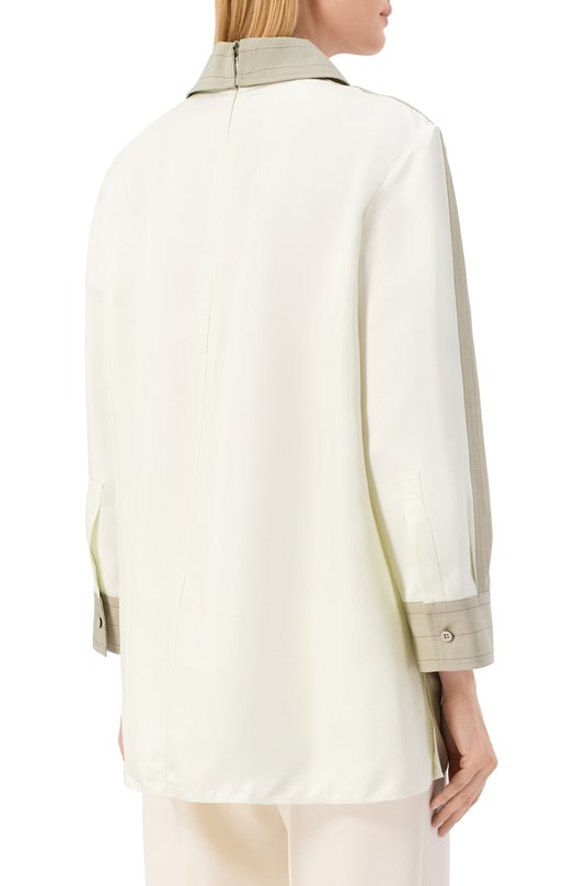 Шерстяная блузка Jil Sander J02NC0277/J40275 Зелёный  J02NC0277/J40275 Фото 4