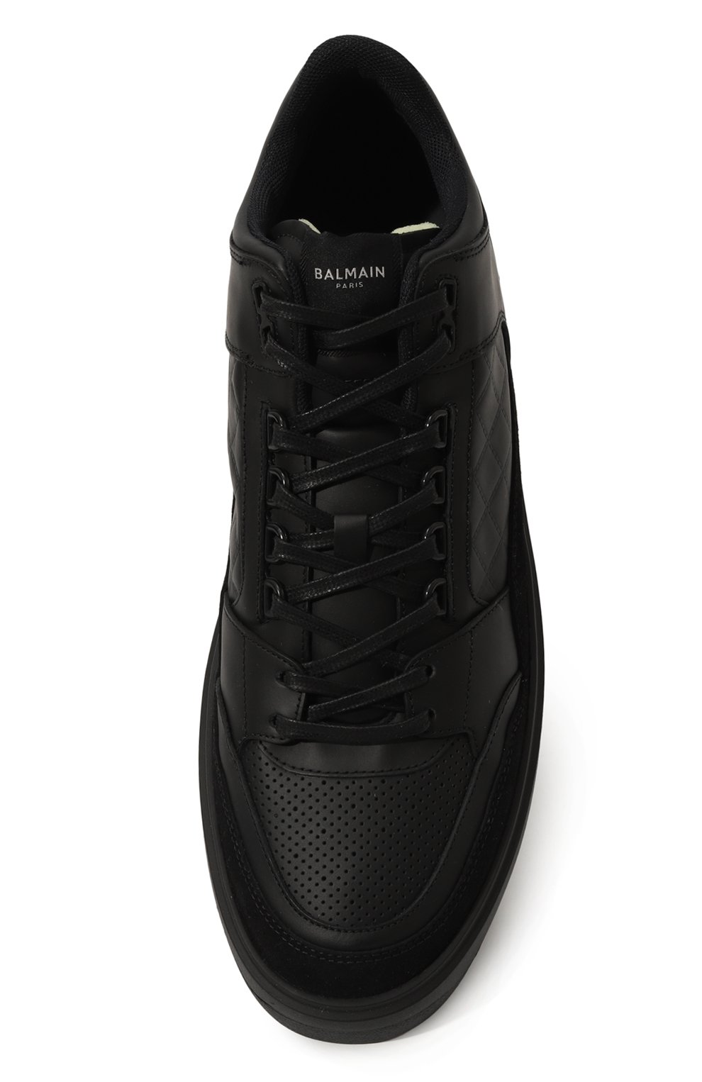 Кожаные кеды b-court BALMAIN черного цвета по цене 74950 руб., арт. BM1VI344/LUST, фото 6 Кожаные кеды b-court BALMAIN, арт. BM1VI344/LUST, фото 6