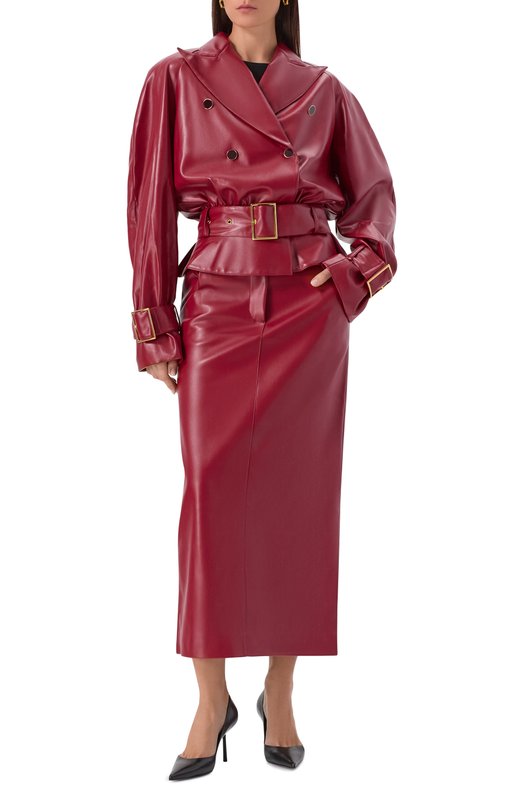 Юбка ROWEN ROSE SKR_RR179_L_B/EC0 LEATHER Бордовый  SKR_RR179_L_B/EC0 LEATHER Фото 2