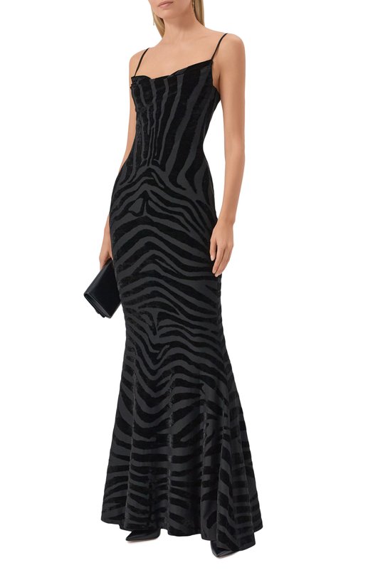 Платье из вискозы Balmain FF0RN300/JL11 Чёрный  FF0RN300/JL11 Фото 2