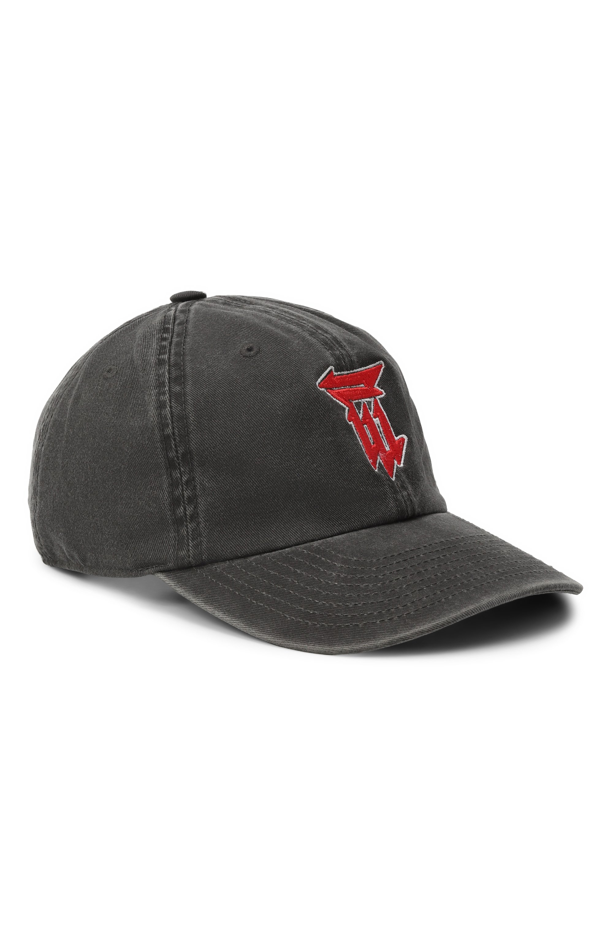 Хлопковая бейсболка DIEGO VENTURINO темно-серого цвета по цене 15450 руб., арт. DVCAP-DIGGL0G0, фото 1 Хлопковая бейсболка DIEGO VENTURINO, арт. DVCAP-DIGGL0G0, фото 1