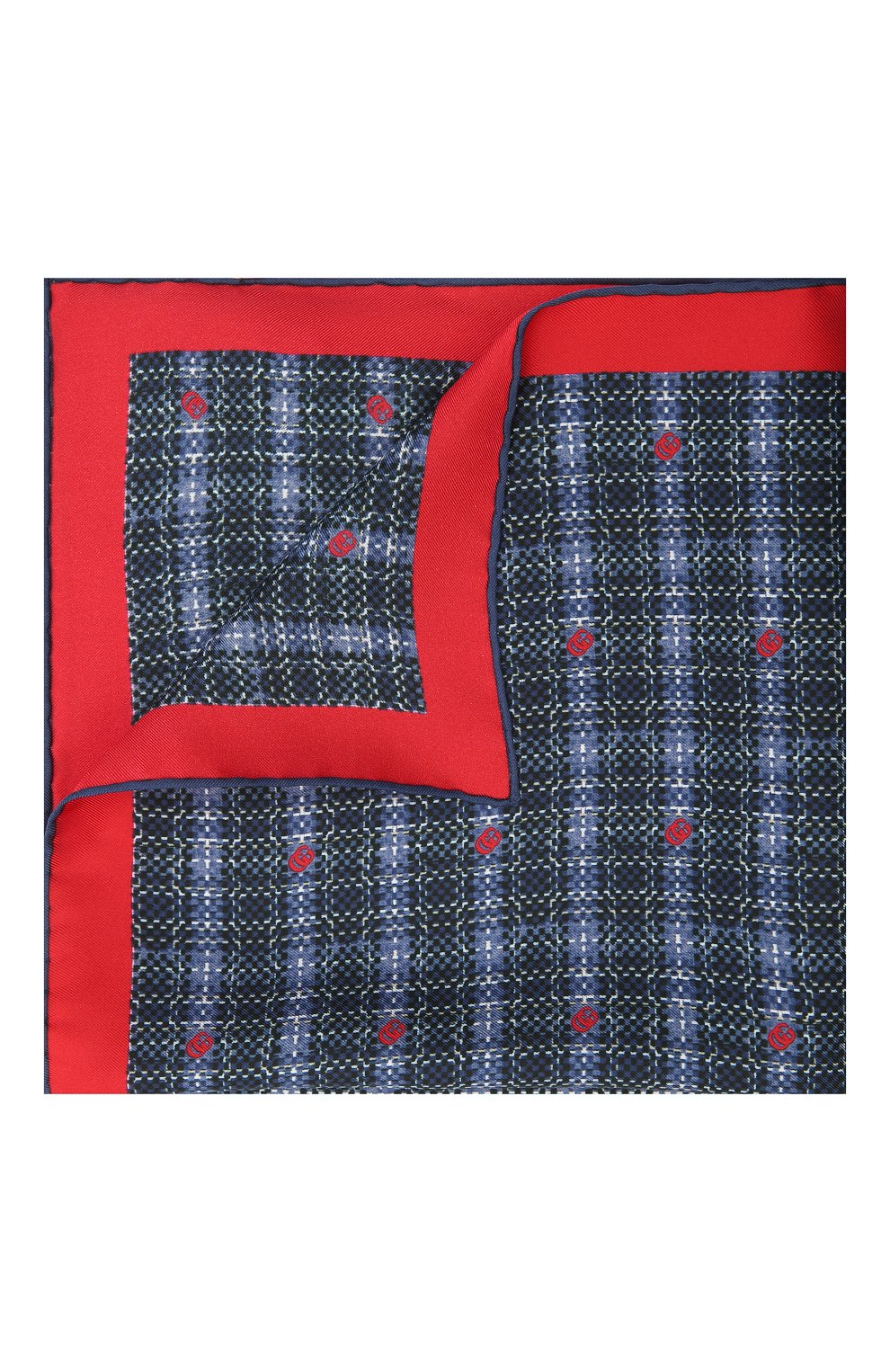 Шелковый платок GUCCI синего цвета по цене 18720 руб., арт. 649644/4G001, фото 1 Шелковый платок GUCCI, арт. 649644/4G001, фото 1