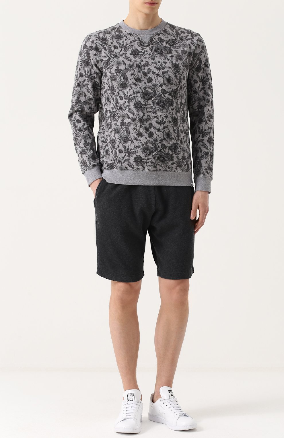 Хлопковый свитшот с принтом DEREK ROSE, арт. 9000-C0RN001, фото 2