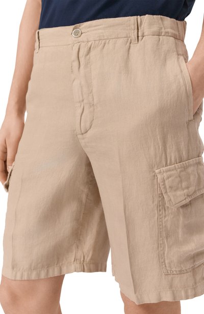 Льняные шорты 120% LINO, арт. 32ALIM29D4/D943/000, фото 5