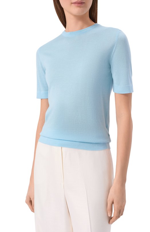 Пуловер из кашемира и шелка MVST M26.CSW.K418/JAIPUR Голубой  M26.CSW.K418/JAIPUR Фото 3