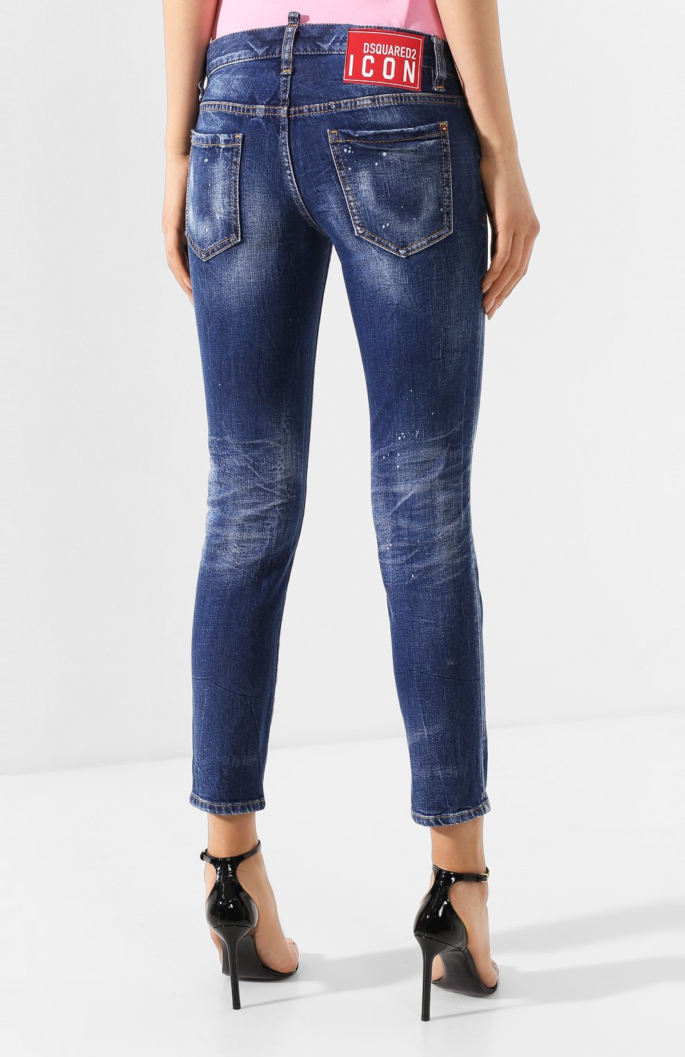 Джинсы DSQUARED2 синего цвета по цене 56300 руб., арт. S80LA0006/S30663, фото 4 Джинсы DSQUARED2, арт. S80LA0006/S30663, фото 4