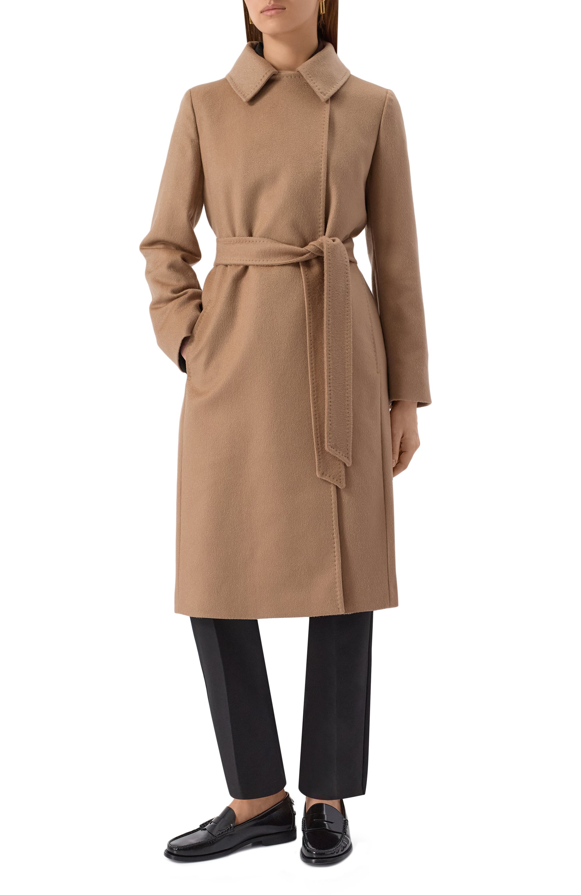 Кашемировое пальто MAX MARA STUDIO бежевого цвета по цене 236500 руб., арт. C0LLAGE, фото 3 Кашемировое пальто MAX MARA STUDIO, арт. C0LLAGE, фото 3