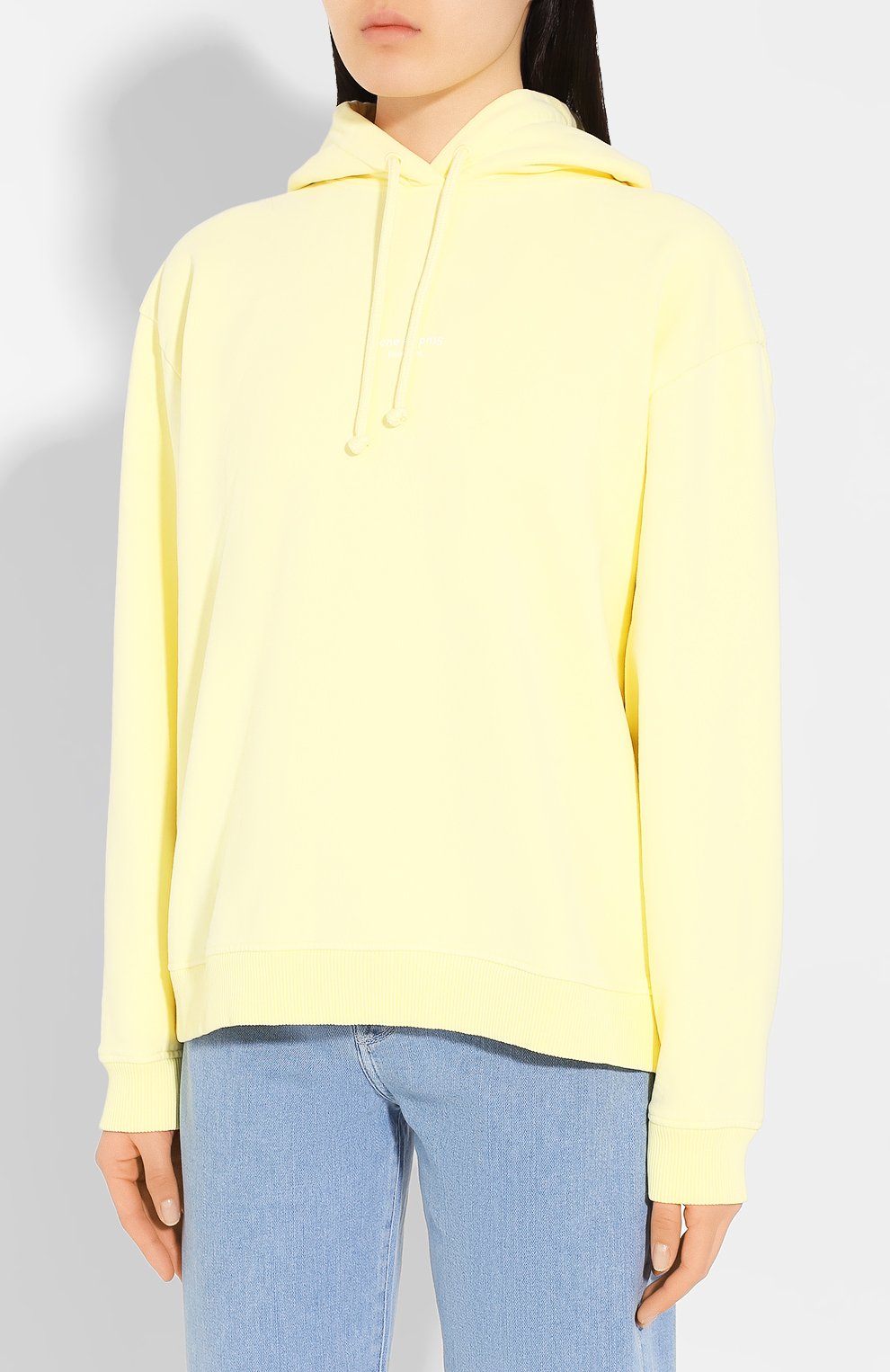 Хлопковое худи ACNE STUDIOS желтого цвета по цене 41300 руб., арт. AI0049, фото 3 Хлопковое худи ACNE STUDIOS, арт. AI0049, фото 3