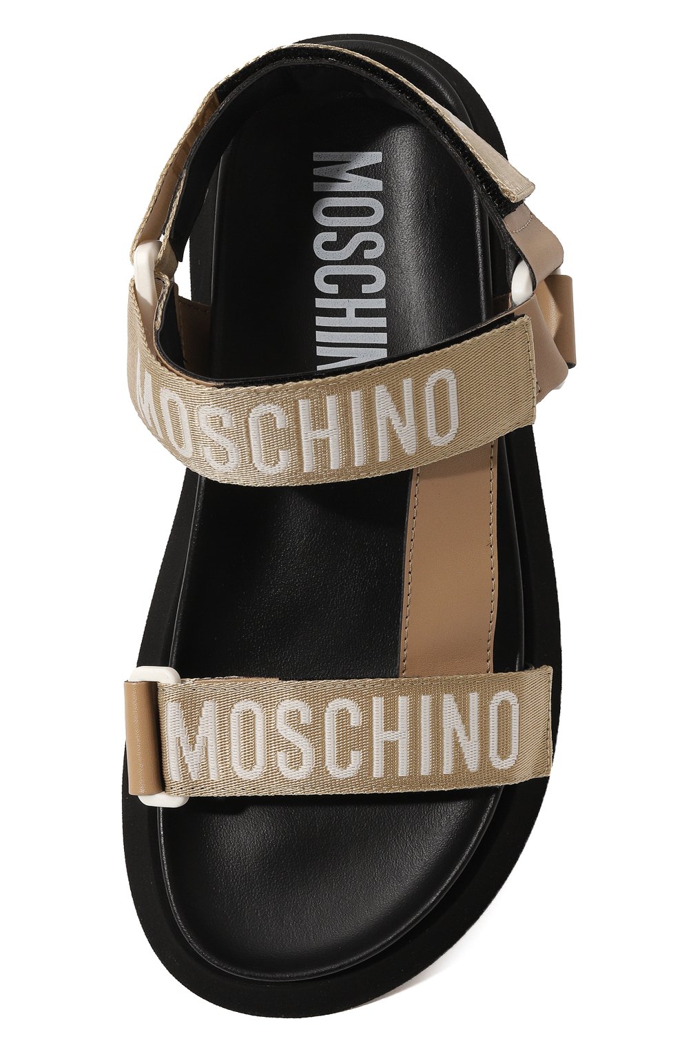 Сандалии MOSCHINO золотого цвета по цене 26300 руб., арт. MA16244G1I/MU0, фото 6 Сандалии MOSCHINO, арт. MA16244G1I/MU0, фото 6